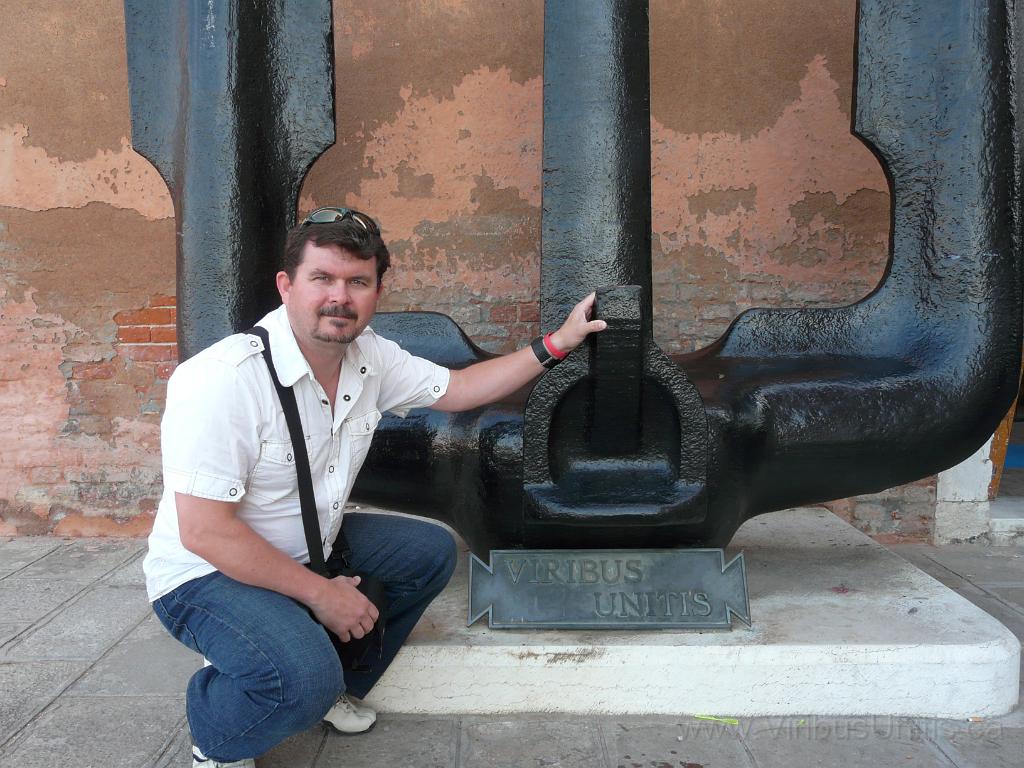 P1060707.JPG - Andrew Wilkie with AH Navy Battleship Tegetthoff - 8200 kg anchor.