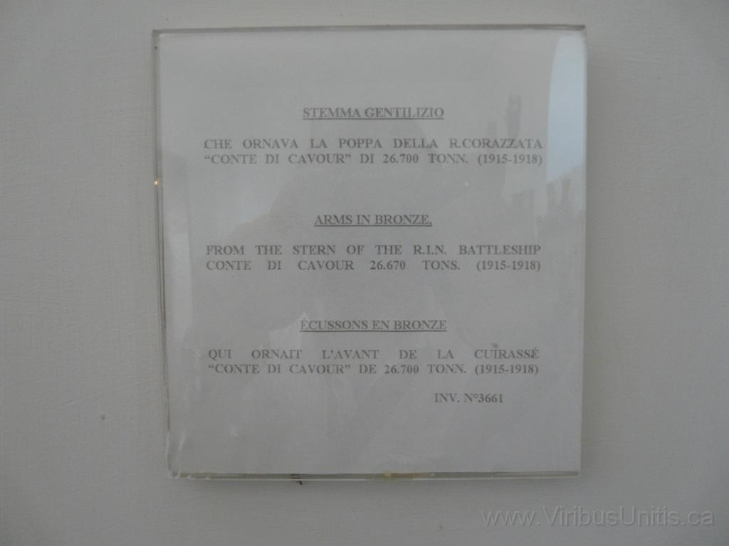 P1060716.JPG - Arms in Bronze - Italian Battleship Conte Di Cavour