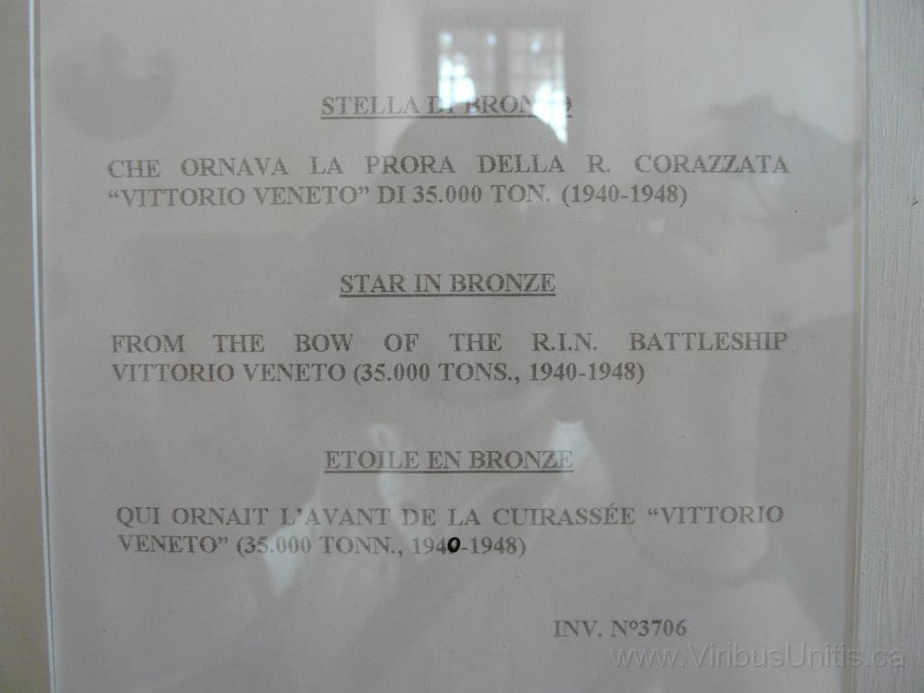 P1060719.JPG - Star in Bronze - Italian Battleship Vittorio Veneto