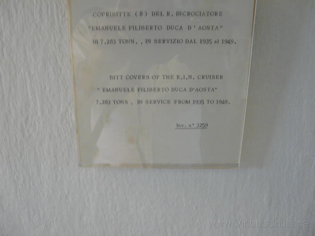 P1060787.JPG - Bit Cover of Italian Cruiser Emanuele Filberto Duca D'Aosta